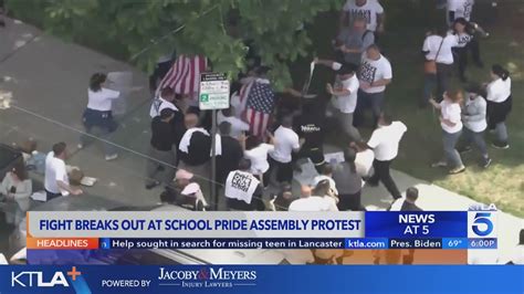 Punches thrown at elementary school Pride protest in North Hollywood